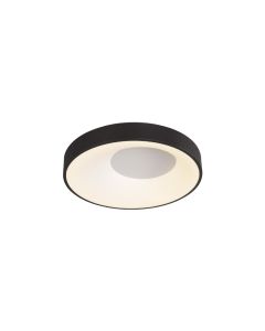 Πλαφονιέρα Οροφής D48x9cm LED 36W 3300lm 3CCT Μαύρο Μέταλλο -Ακρυλικό Inlight 42040-Black